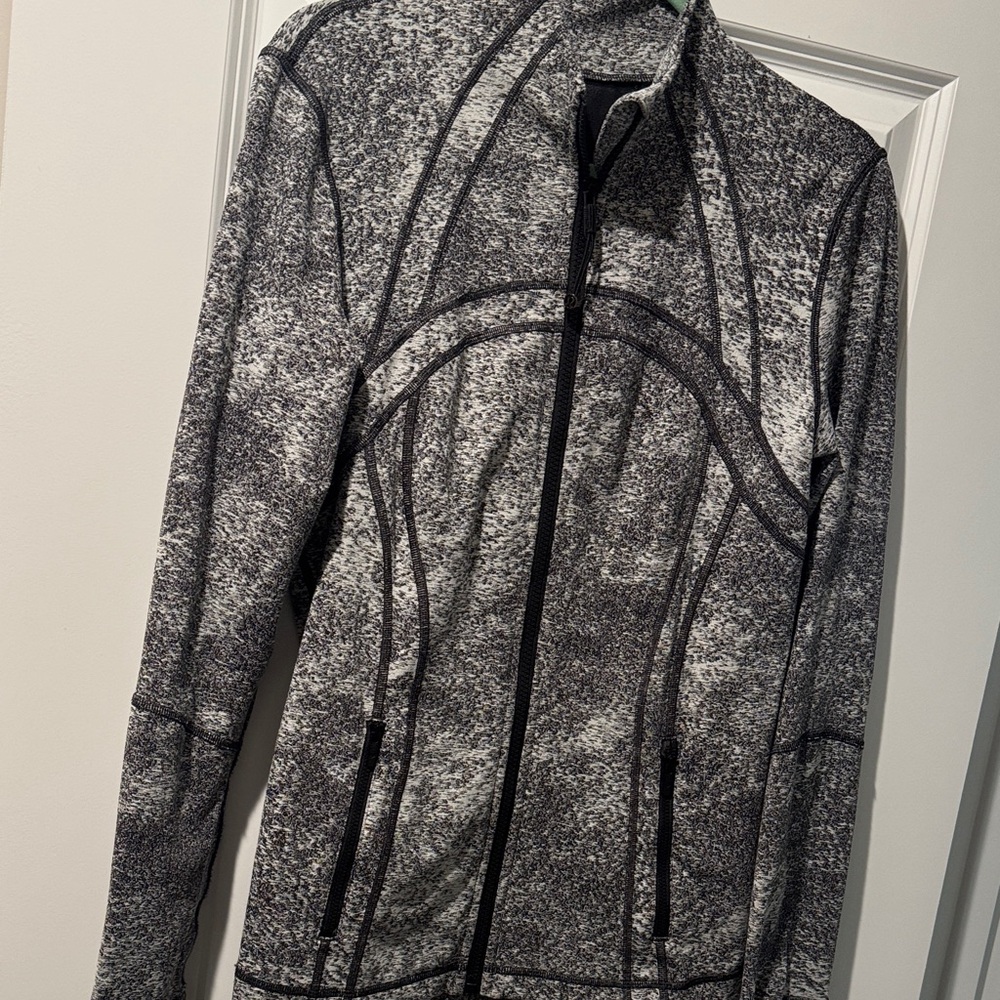 lululemon athletica Black & White Marled Full-Zip Define Jacket